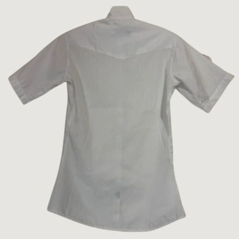 Squire Riding Apparel Youth Shirt Equestrian Western Show‎ White Button Up Sz 28